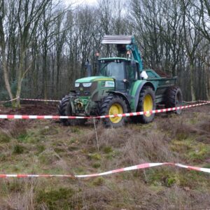 Het te plaggen terrein is afgebakend