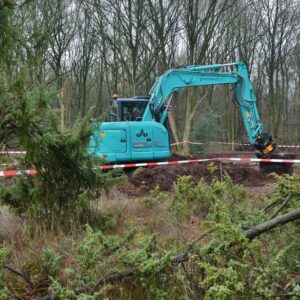 Groot materieel aan het werk